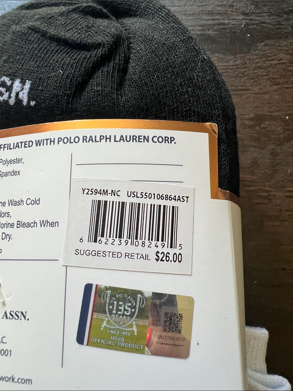U.S. Polo Assn. Low-Cut Black & White Athletic Socks - 10 Pairs Size 4-10 - Picture 3 of 3